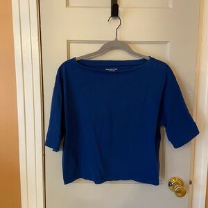 Abercrombie & Fitch Blue Boxy Crop Top